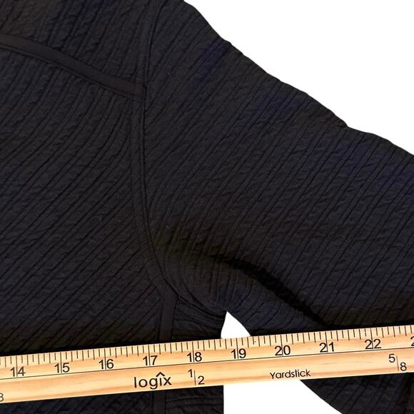 Lululemon Textured Ribbed Long-Sleeve Black Dress – Size Unknown (Fits S–M) - Picture 7 of 8